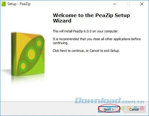 Install and use PeaZip to compress and decompress files