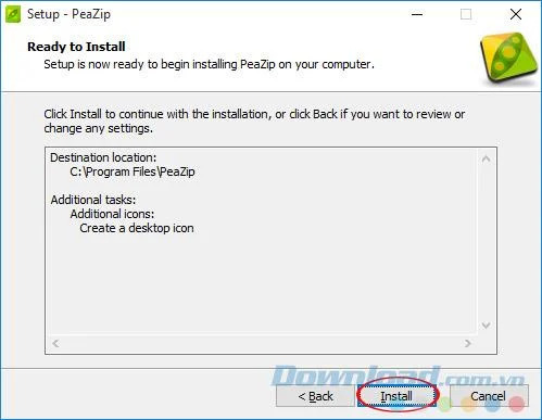 Install and use PeaZip to compress and decompress files
