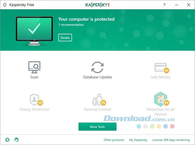 Instructies voor het installeren en ervaren van Kaspersky Free