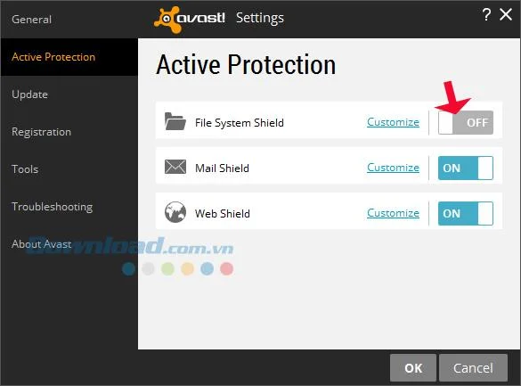 Avast uitschakelen voor een bepaalde periode