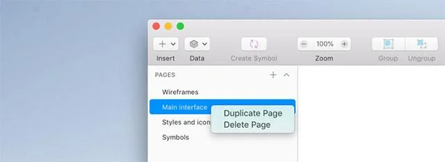 Leer de grafische software-interface van Sketch