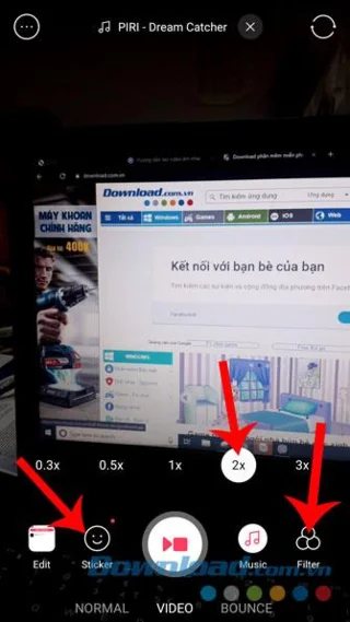 Telefonda B612 ile müzik videoları kaydetme talimatları