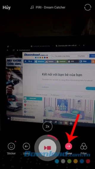 Telefonda B612 ile müzik videoları kaydetme talimatları