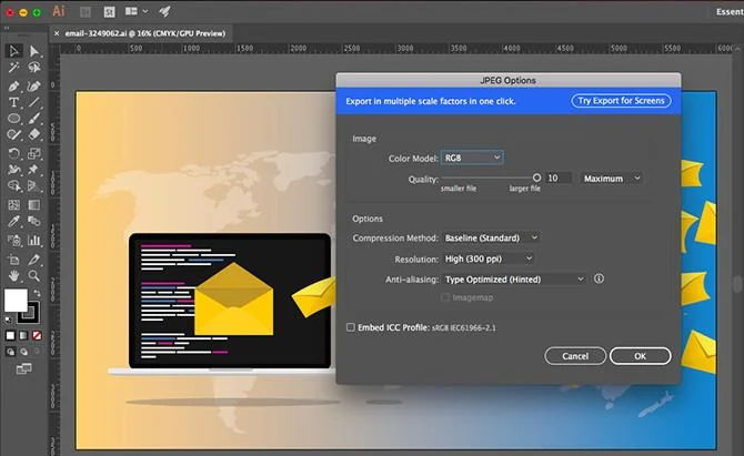 Adobe Illustrator dosyalarını AI dışındaki formatlarda kaydetme