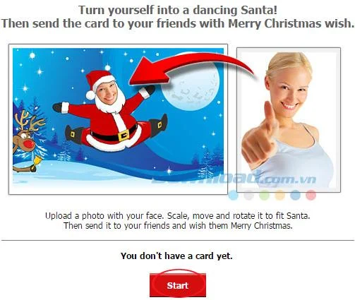 Verander persoonlijke fotos in dansende kerstman