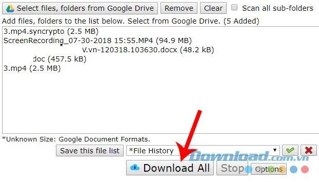 How to download files on Google Drive without compression
