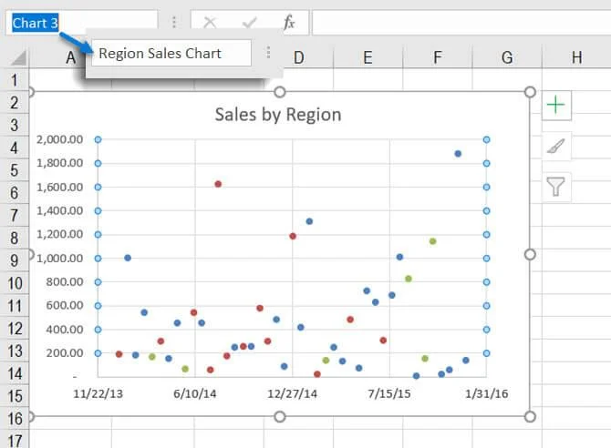 Instructions for using Name Box in Excel