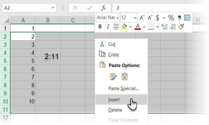 Instructions for using Name Box in Excel
