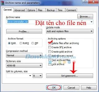 Comment supprimer le fichier dorigine après avoir compressé avec WinRAR