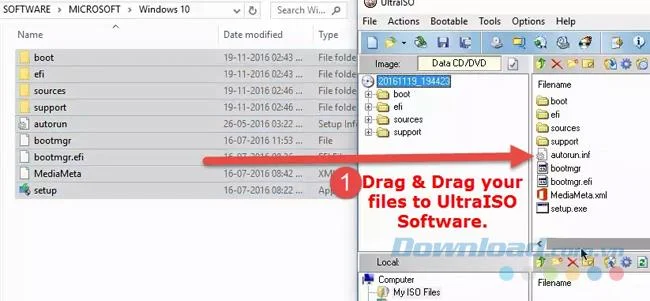نحوه تبدیل پرونده ها و پوشه ها به ISO با استفاده از UltraISO