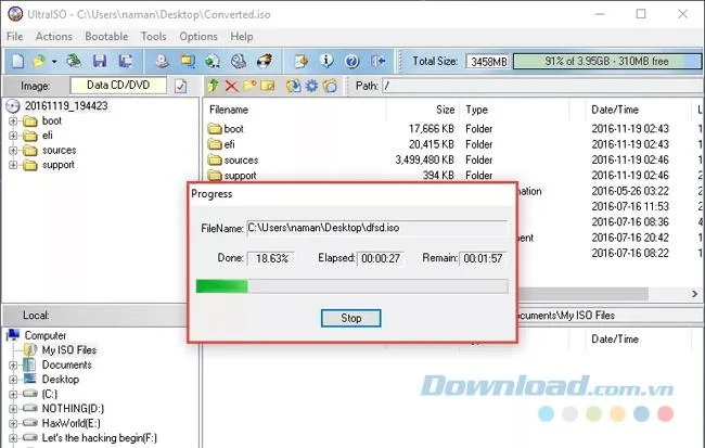 نحوه تبدیل پرونده ها و پوشه ها به ISO با استفاده از UltraISO