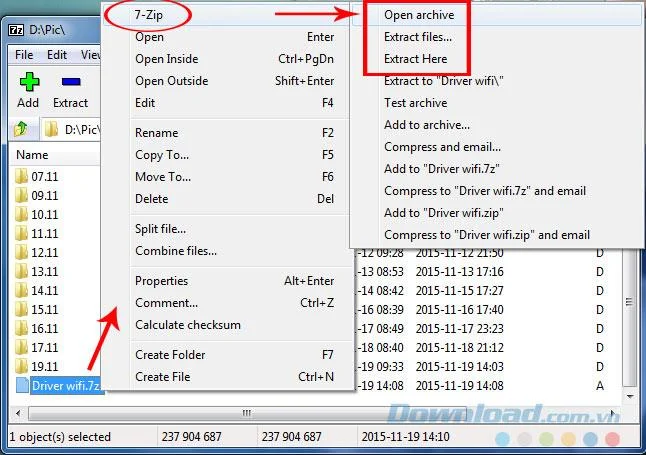 چگونه می توان پرونده ها را با 7-zip فشرده سازی و فشرده سازی کرد؟