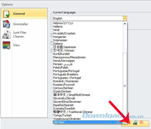 How to change the language for Revo Uninstaller