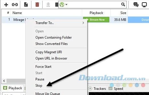 دستورالعمل انتقال پرونده در حال بارگیری در uTorrent