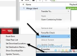 دستورالعمل انتقال پرونده در حال بارگیری در uTorrent