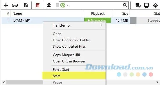 دستورالعمل انتقال پرونده در حال بارگیری در uTorrent