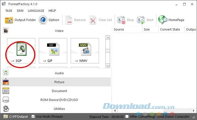 Instructions for installing and using Format Factory to change video extensions