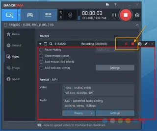 دستورالعمل استفاده از حالت های ضبط صفحه روی Bandicam