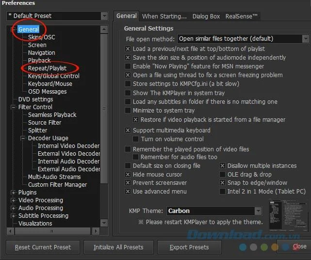 Automatic shutdown by KMPlayer software