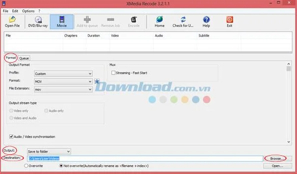راهنمای تغییر پسوند ویدیو با XMedia Recode