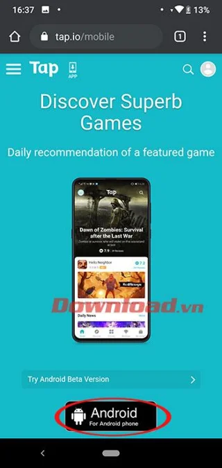 تعليمات تنزيل TapTap وتثبيتها على هاتفك