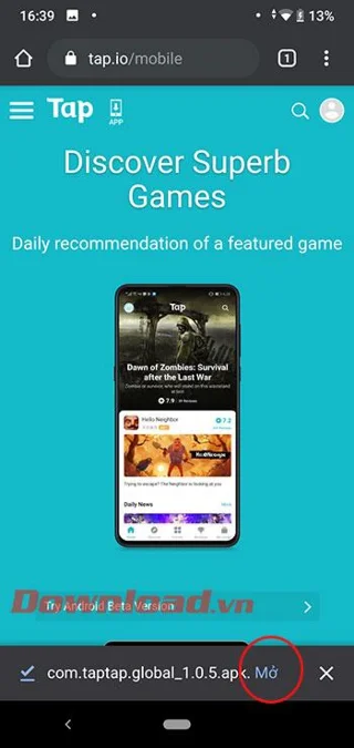تعليمات تنزيل TapTap وتثبيتها على هاتفك