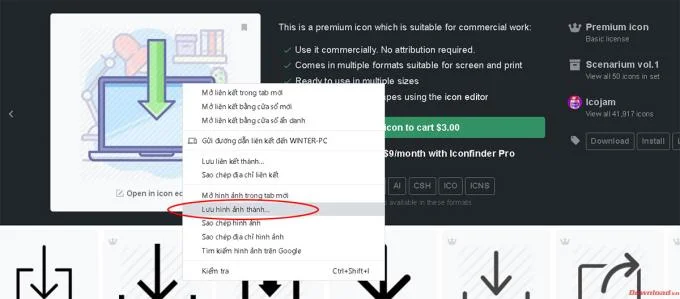 دستورالعمل بارگیری آیکون های رایگان در Iconfinder