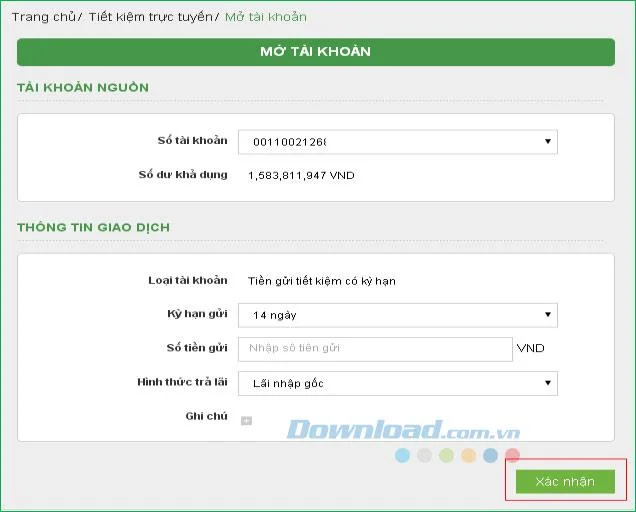 गाइड और रजिस्टर करने के लिए Vietcombank इंटरनेट बैंकिंग का उपयोग करें