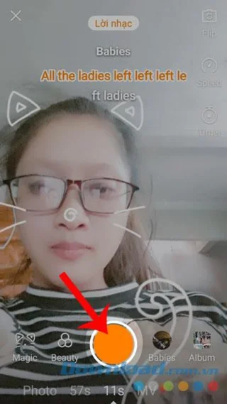 Instrucciones para instalar y grabar video de sincronización de labios con Kwai