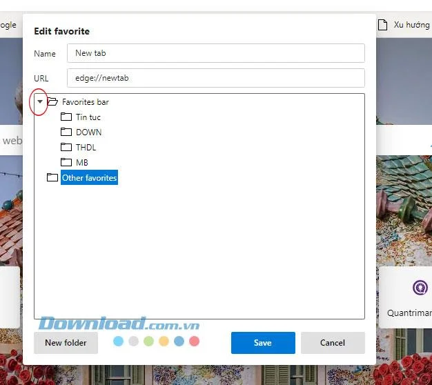 نحوه اضافه کردن نشانک ها در مرورگر Chromium Microsoft Edge