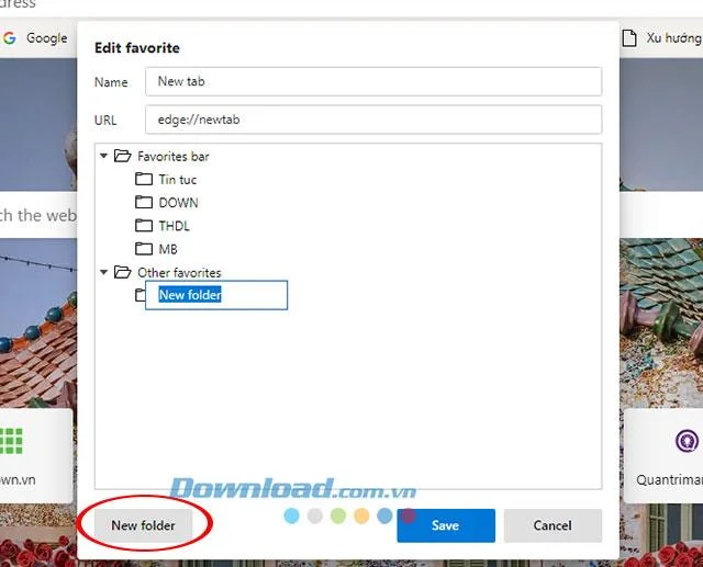 نحوه اضافه کردن نشانک ها در مرورگر Chromium Microsoft Edge