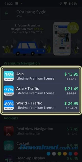 نحوه خرید اشتراک پولی از Navg GPS نقشه ها و نقشه ها