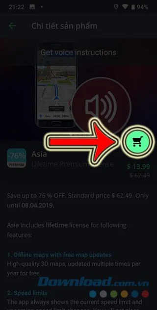 نحوه خرید اشتراک پولی از Navg GPS نقشه ها و نقشه ها