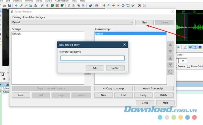 Instructions for creating subtitles font style and color on Aegisub