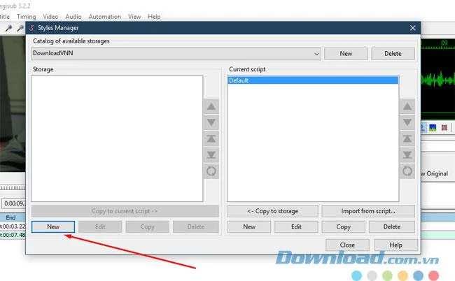 Instructions for creating subtitles font style and color on Aegisub