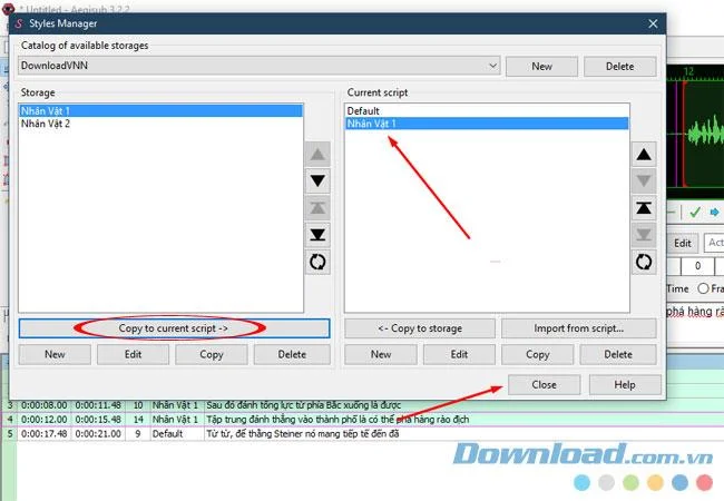 Instructions for creating subtitles font style and color on Aegisub