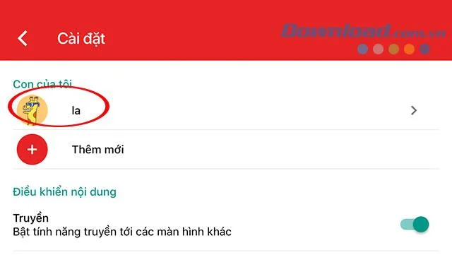 دستورالعمل های تنظیم کانال های منتخب در YouTube Kids نمایش داده می شود