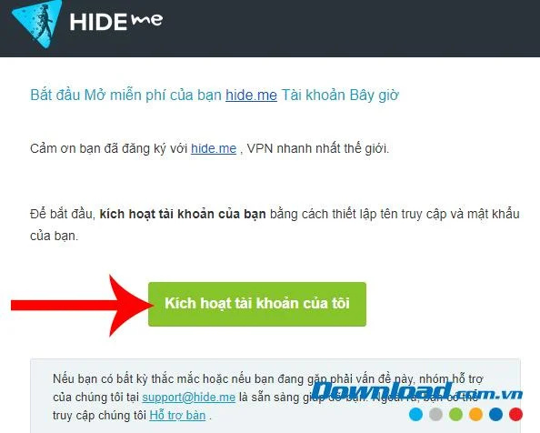 نحوه ایجاد یک حساب Hide.me