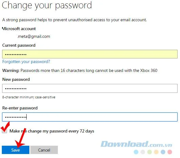 نحوه تغییر رمز عبور OneDrive
