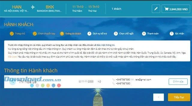 Arahan bagaimana untuk menempah penerbangan Vietnam Airlines dalam talian