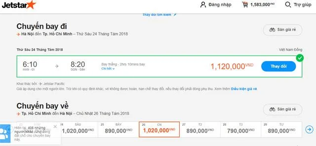 Arahan tentang cara menempah penerbangan Jetstar murah dalam talian