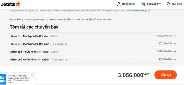 Arahan tentang cara menempah penerbangan Jetstar murah dalam talian