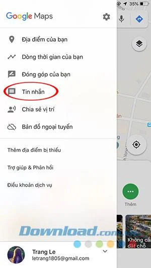 نحوه ارسال پیام از مشاغل از Google Maps