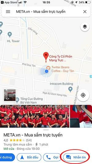 نحوه ارسال پیام از مشاغل از Google Maps
