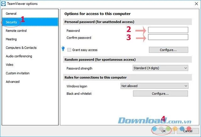 نحوه تنظیم گذرواژه دائم در Teamviewer