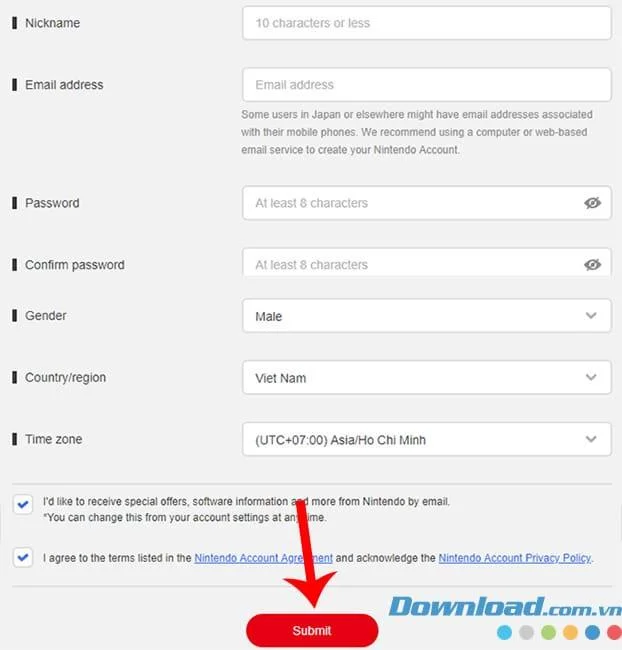 نحوه ثبت نام در یک حساب کاربری نینتندو