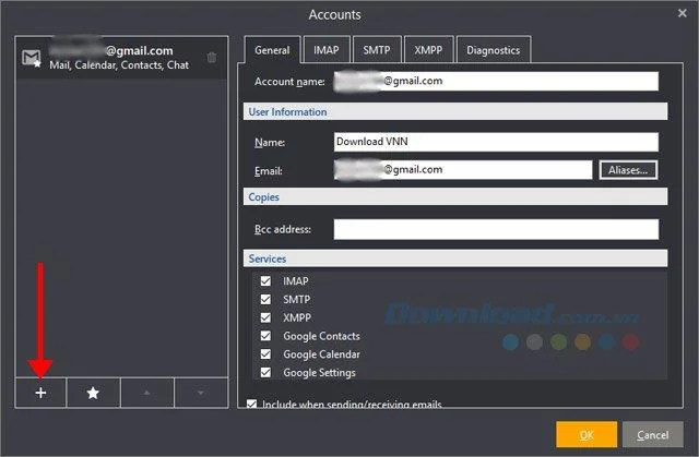 نحوه اعلام چندین حساب ایمیل در eM Client
