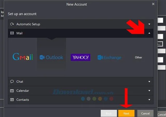 نحوه اعلام چندین حساب ایمیل در eM Client
