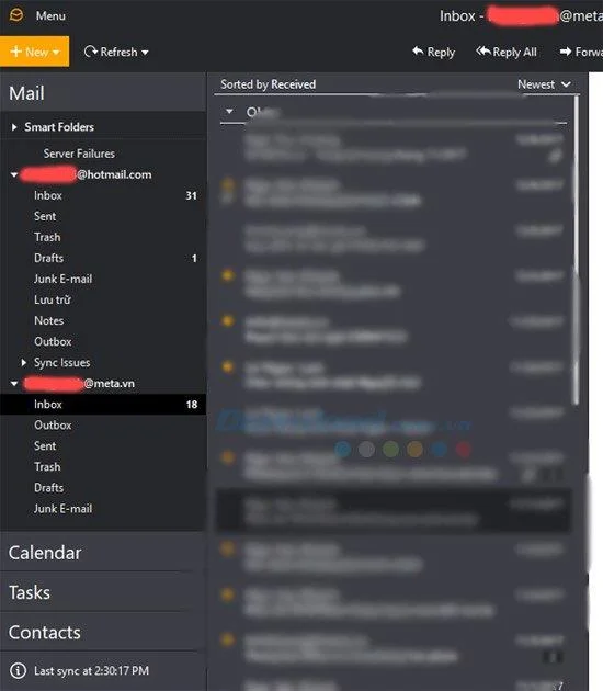نحوه اعلام چندین حساب ایمیل در eM Client