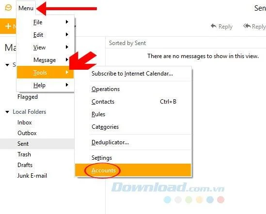 دستورالعمل تنظیم و تنظیم ایمیل در eM Client